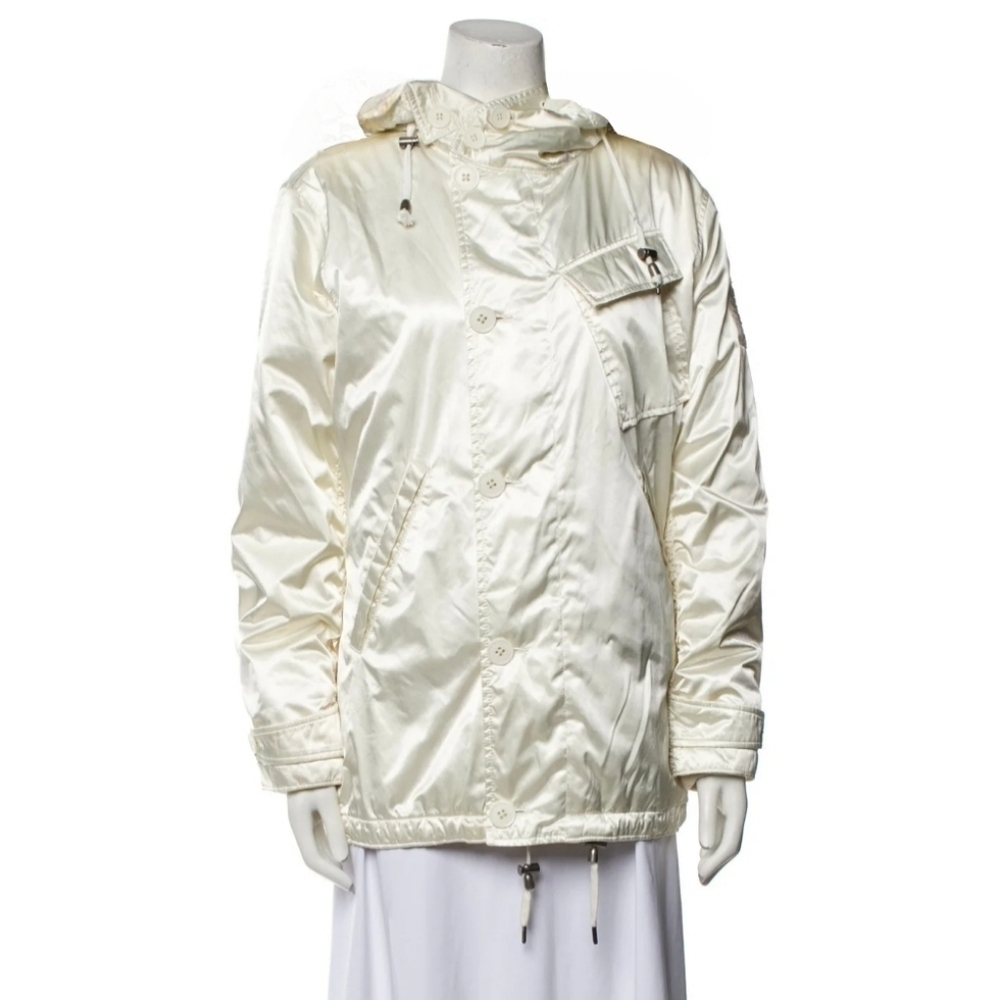 Rare Polo Ralph Lauren Ski Club Blue Label x Pearl White Button Zipper Small